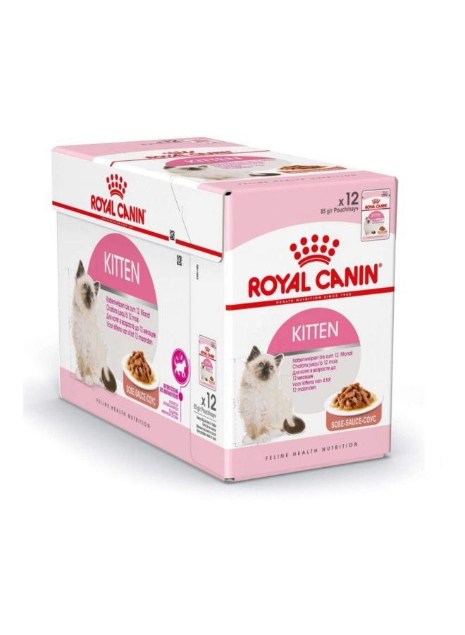 رويال كانين طعام رطب إنستنكتيف للقطط الصغيرة، عبوة من 12 قطعة بني 85جرام - Image 2