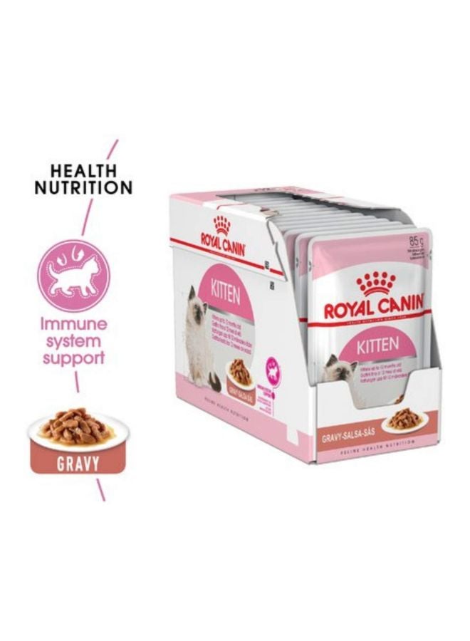 رويال كانين طعام رطب إنستنكتيف للقطط الصغيرة، عبوة من 12 قطعة بني 85جرام - Image 3