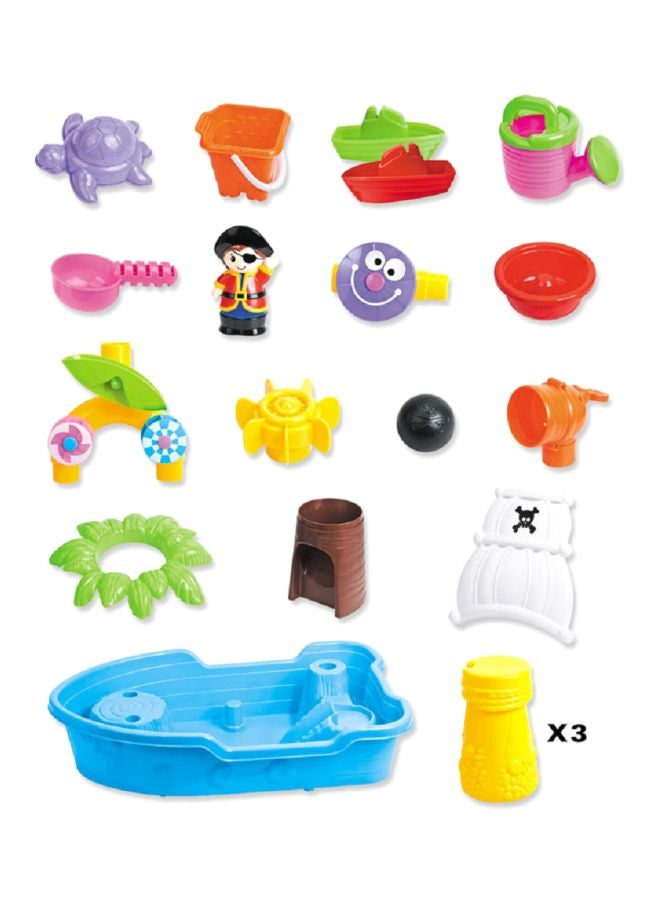 null - 20-Piece Pirate Sand Water Table And Beach Toy Set - Image 1