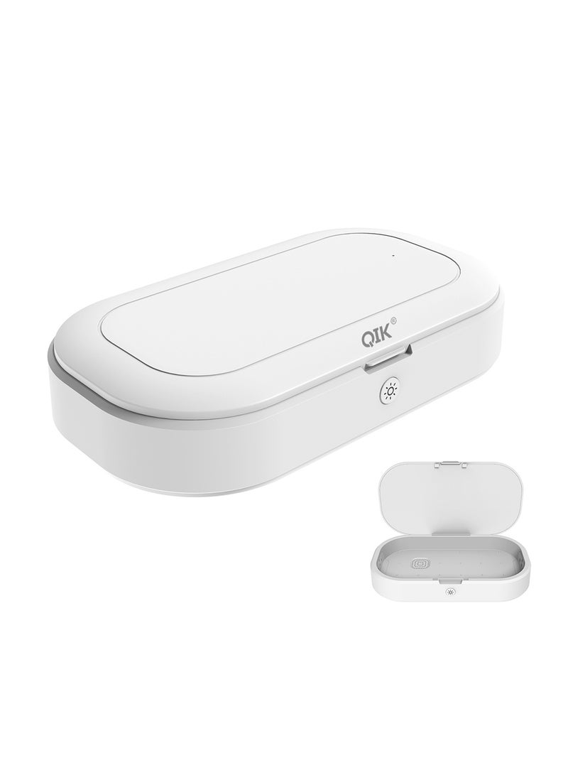 Generic - Wireless Charger With UV Sterilizer And Phone Sanitizer Light Disinfection Box White - Image 1