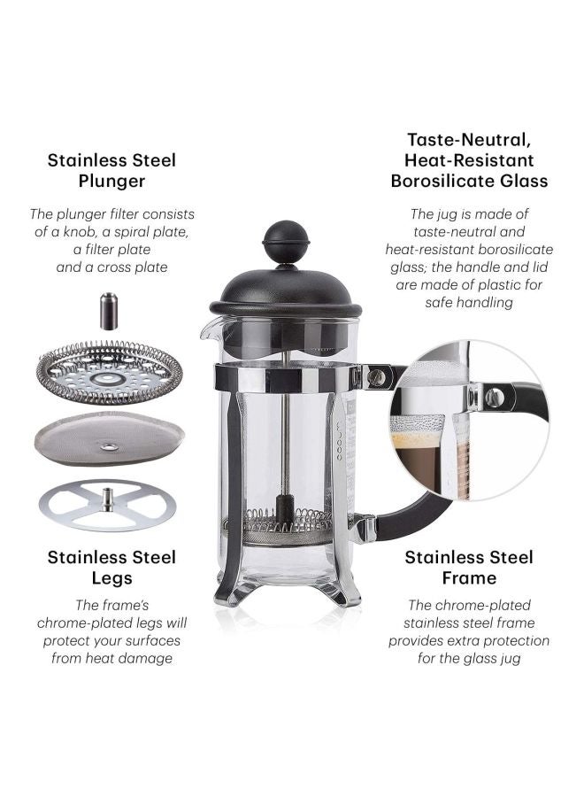 bodum Chambord Coffee Maker 500ml 500 ml BD-1924-16 Silver/Clear - Image 5