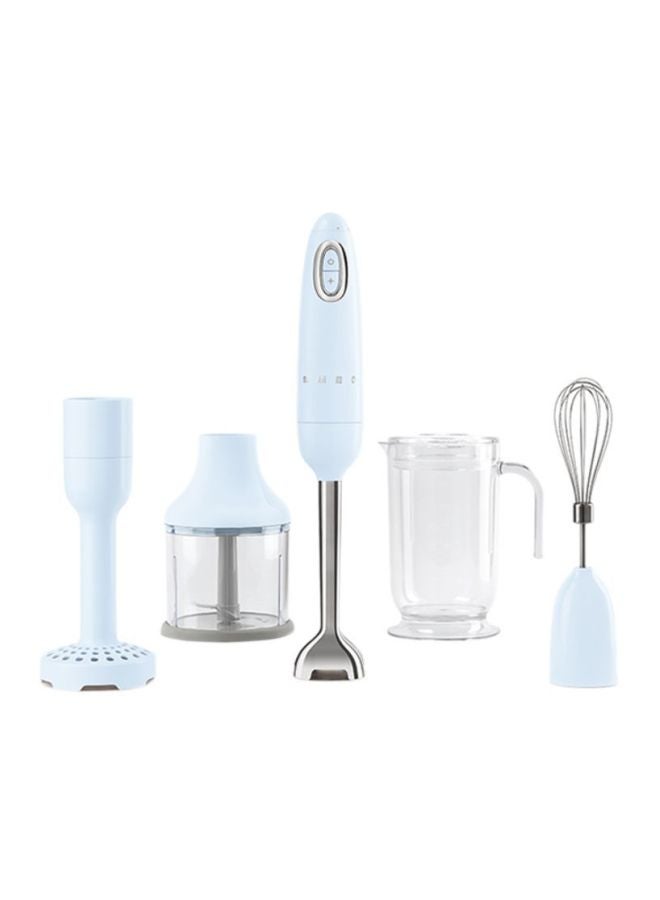 smeg Stainless Steel Hand Blender Set HBF02PBUK Blue/Silver  - Image 1