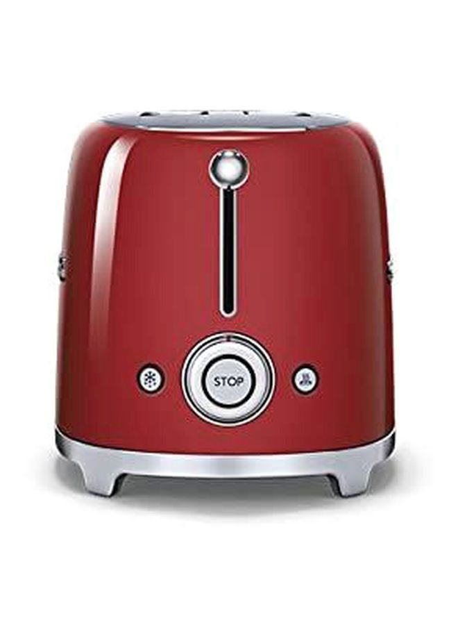 smeg - 2-Slice Retro Toaster 1035 W TSF01RDAU Red - Image 1