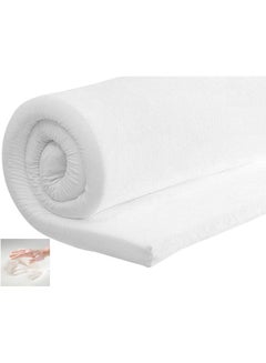 Sleep Fine Mattress Topper With Cover Memory Foam White 200x100x5cm  - Image 2