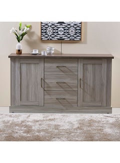 هوم بوكس خزانة بوفيه جانبية بـ3 أدراج وبابين من أنجيليك أبيض 155 x 85 x 45سم  - Image 4