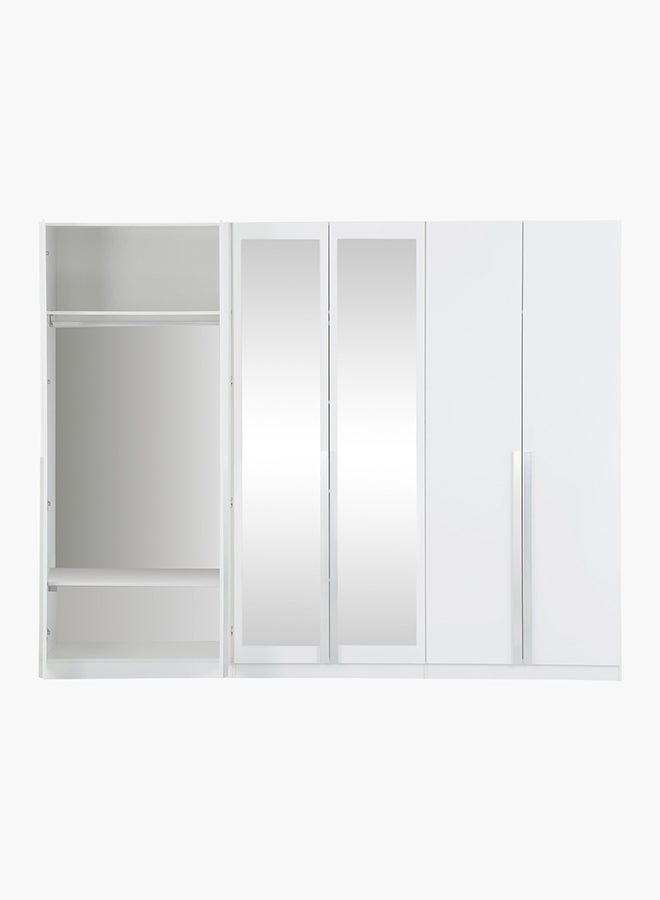 هوم بوكس خزانة ملابس 6 أبواب بمرآتين من بيكاسو أبيض 271 x 216 x 59سم - Image 4