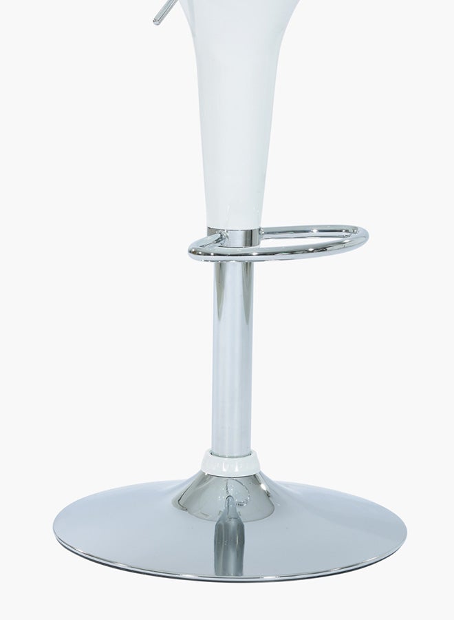 Home Box - Glover Height Adjustable Bar Chair With Footrest White/Silver - Image 1