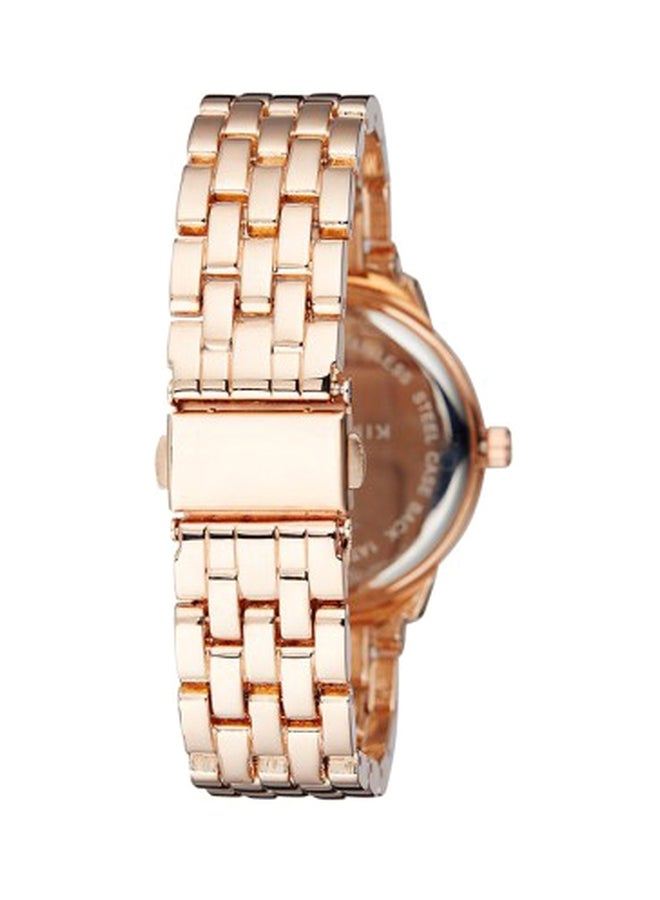 KIM & JADE - Women's Stainless Steel Analog Watch 2031L-3G - 32 mm - Rose Gold/Clear - Image 1