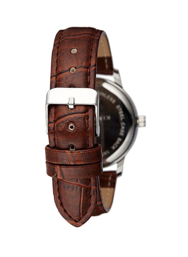 Women's Stone Studded Analog Watch 2031L-SBW - 32 mm - Brown