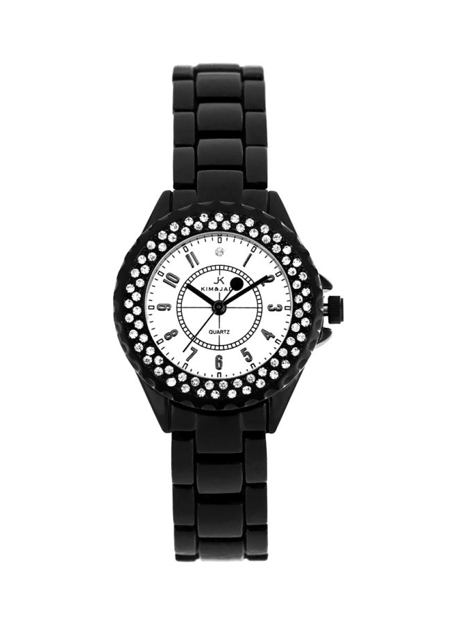 KIM & JADE - Women's Stainless Steel Analog Watch 2033L-BW - 26 mm - Black - Image 1