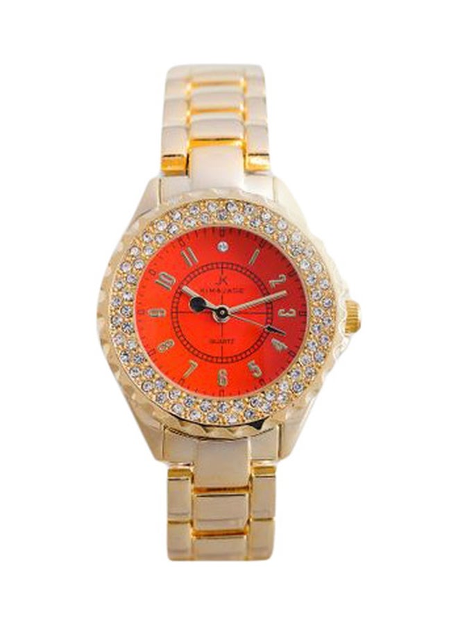 KIM & JADE - Women's Stainless Steel Analog Wrist Watch 2033L-GR - 26 mm - Gold - Image 1