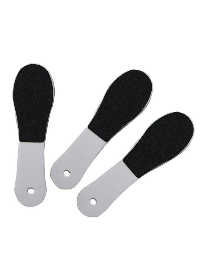 طقم أدوات إزالة الجلد الميت من القدم مكون من 3 قطع رمادي/أسود 23.4سم