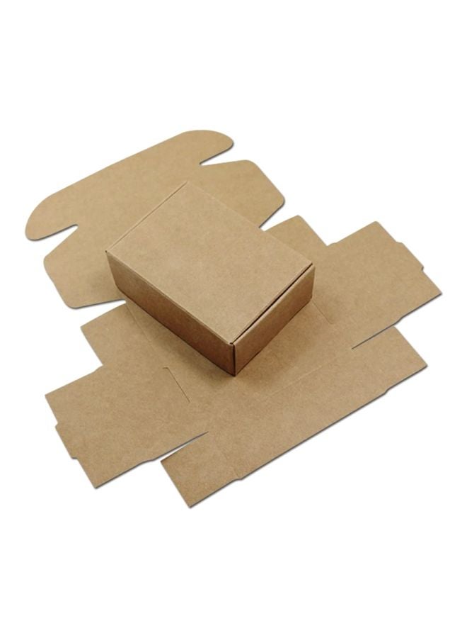50-Piece Paper Packaging Box Set Brown 50x (9x6.5x3)cm - Image 2