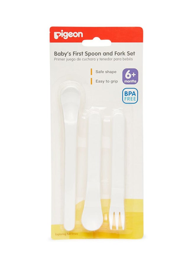 3-Piece First Spoon And Fork, 6+ M - White - v1597660736/N11583516A_2