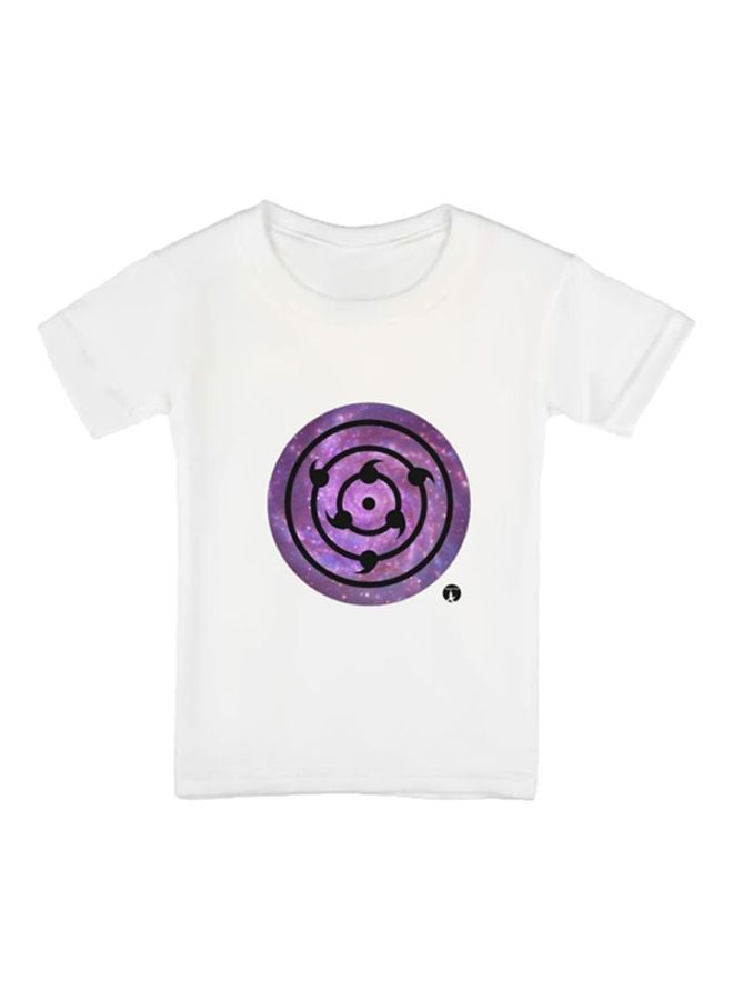 بي بي تيشيرت بطبعة مسلسل الرسوم المتحركة "Naruto" أبيض/أرجواني/أسود - Image 1