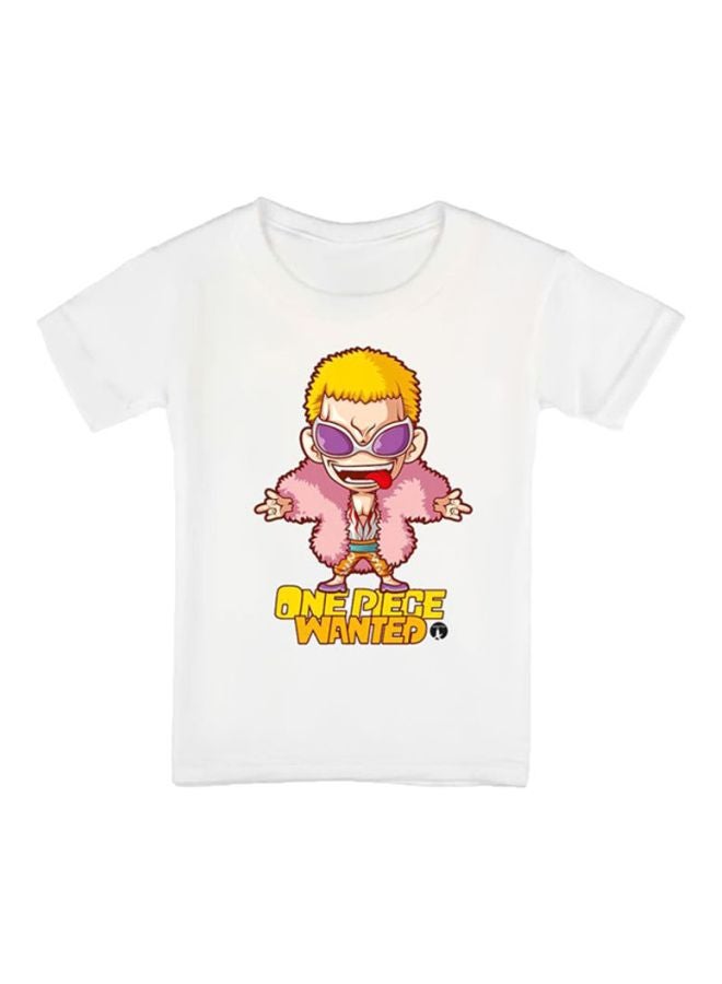 بي بي تيشيرت بطبعة مستوحاة من مسلسل "One Piece" أبيض/وردي/أصفر - Image 1
