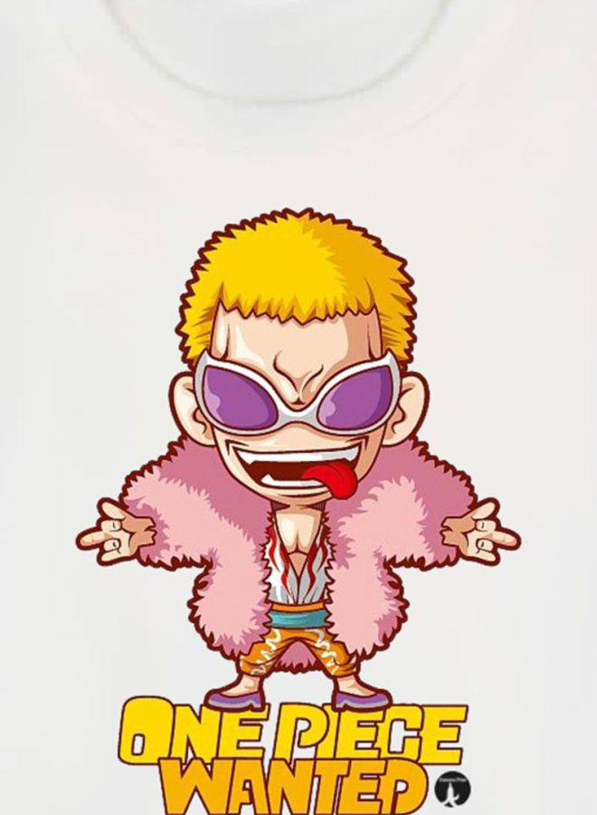 بي بي تيشيرت بطبعة مستوحاة من مسلسل "One Piece" أبيض/وردي/أصفر - Image 3