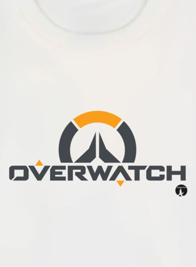 بي بي تيشيرت بطبعة من لعبة الفيديو Overwatch أبيض/ أسود - Image 3