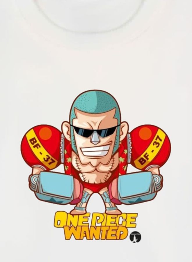 بي بي تيشيرت بطبعة من مسلسل الرسوم المتحركة "One Piece Wanted" أبيض/أصفر - Image 3