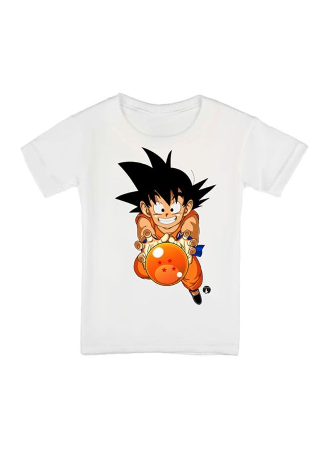 BP The Anime Dragon Ball Printed T-Shirt White/Orange  - Image 1