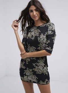Rouge Midi Bodycon Dress Black