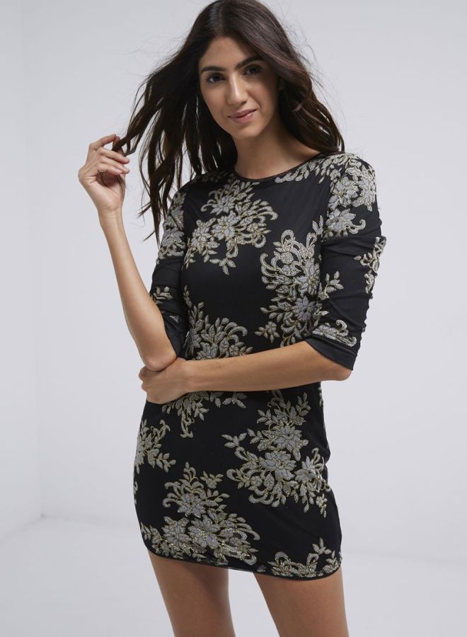 tfnc LONDON - Rouge Midi Bodycon Dress Black - Image 1