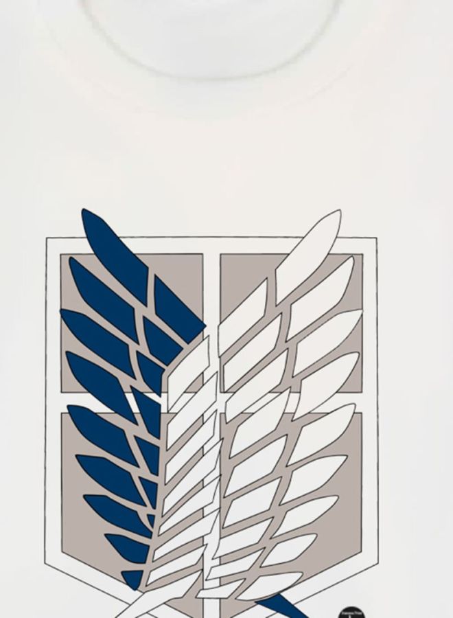 بي بي تيشيرت مزين بطبعة مستوحاة من المسلسل الكرتوني Attack On Titan أبيض - Image 3