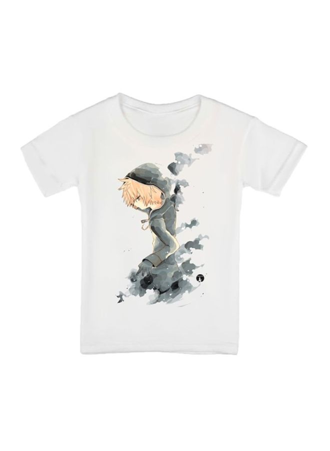 BP Kingdom Hearts Printed T-Shirt White/Grey - Image 1