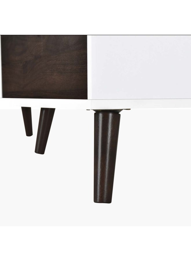 Home Box - Natalia Coffee Table With Drawer White/Brown 42x60x120cm - Image 1