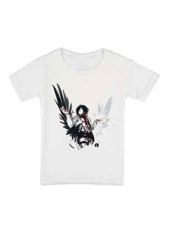 Anime Attack On Titan Printed T-Shirt White/Black