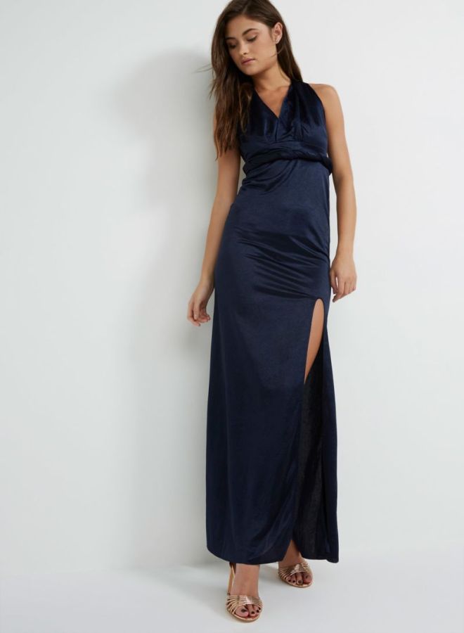 tfnc LONDON - Felpa Polyester Maxi Dress Navy - Image 1