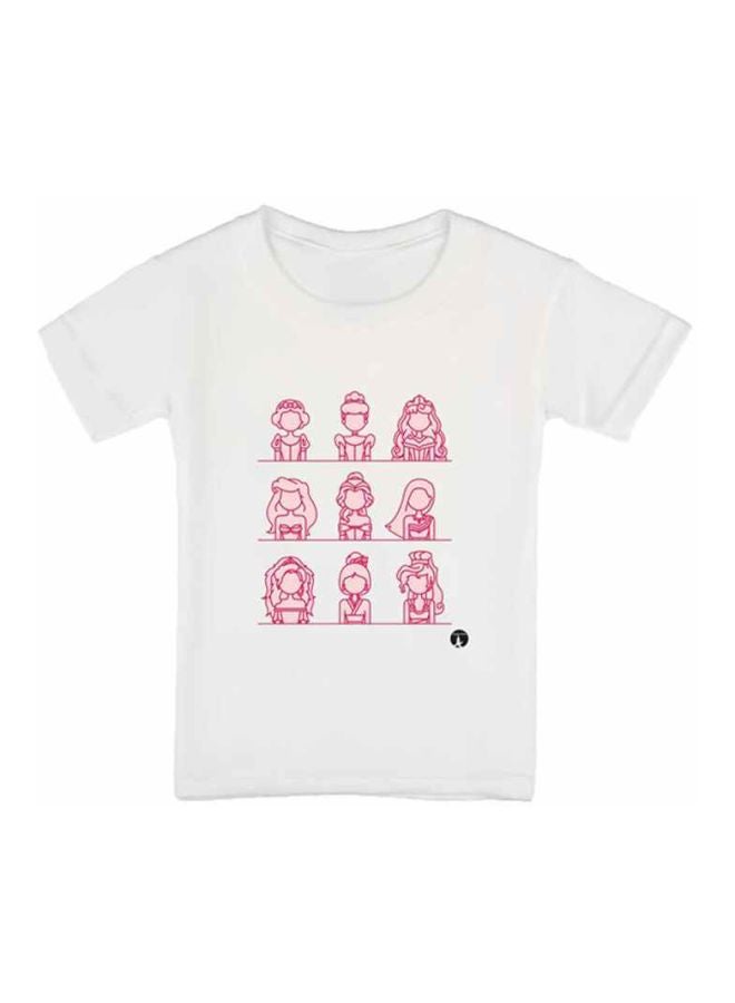 بي بي تيشيرت بطبعة ديزني أبيض/ وردي - Image 1