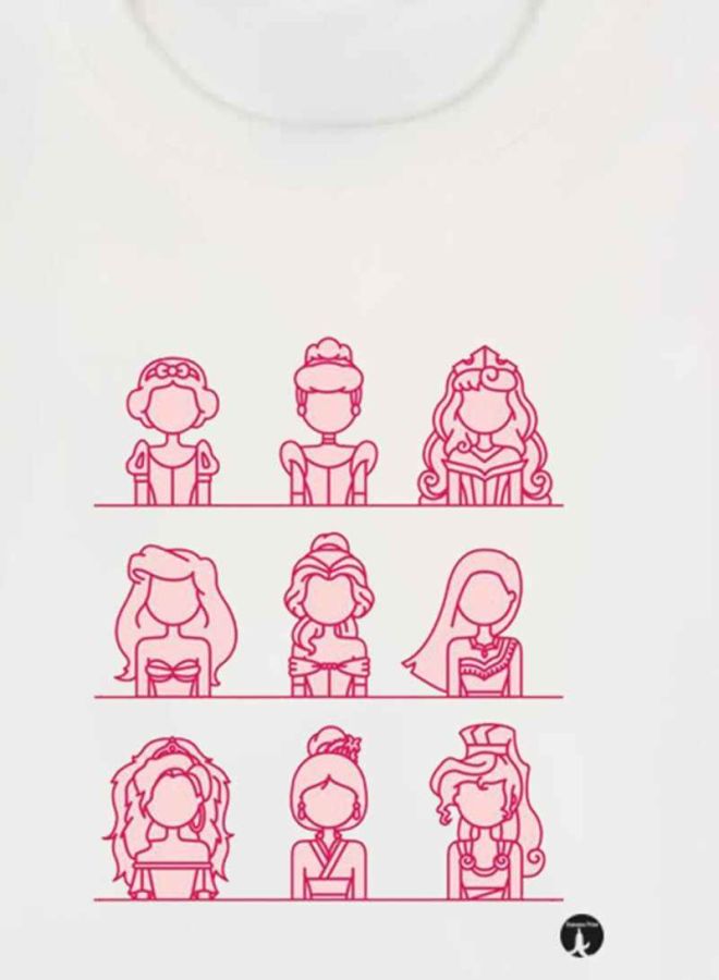 بي بي تيشيرت بطبعة ديزني أبيض/ وردي - Image 3