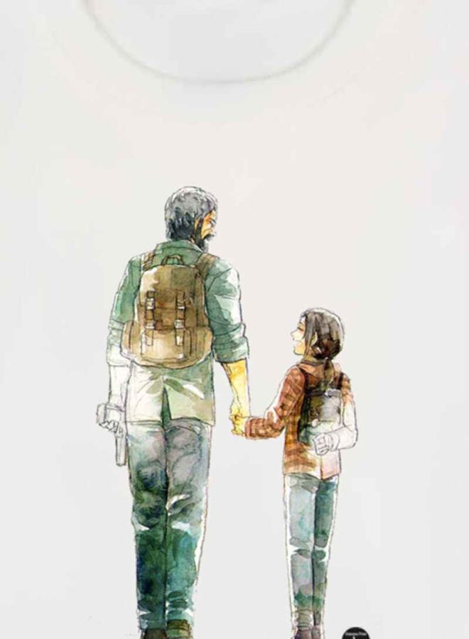 بي بي تيشيرت مزين بطبعة مستوحاة من لعبة The Last Of Us أبيض/أخضر/أحمر - Image 3