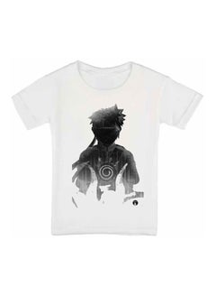 Anime Naruto Printed T-Shirt White/Black