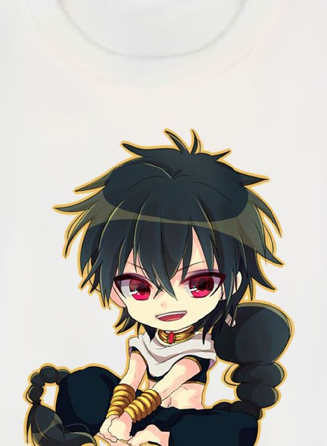 بي بي تيشيرت بطبعة من مسلسل الرسوم المتحركة "The Labyrinth of Magic" أبيض/ أسود - Image 3