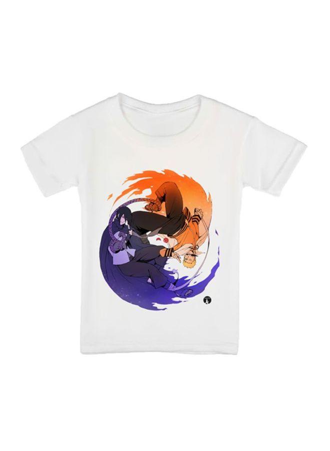 BP The Anime Naruto Printed T-Shirt White/Orange/Purple - Image 1