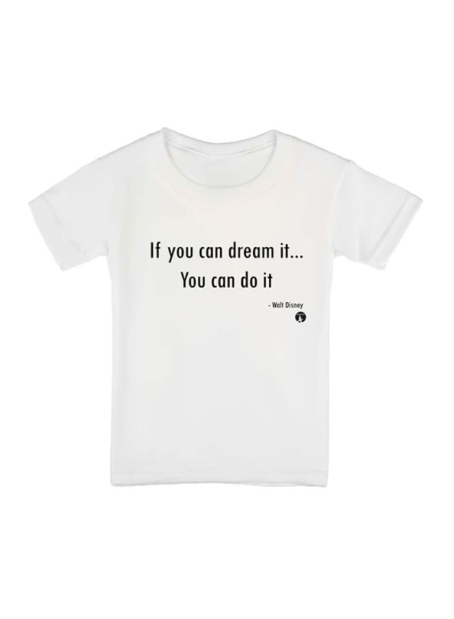 بي بي تيشيرت مطبوع عليه عبارات باللغة الإنجليزية أبيض/ أسود - Image 1