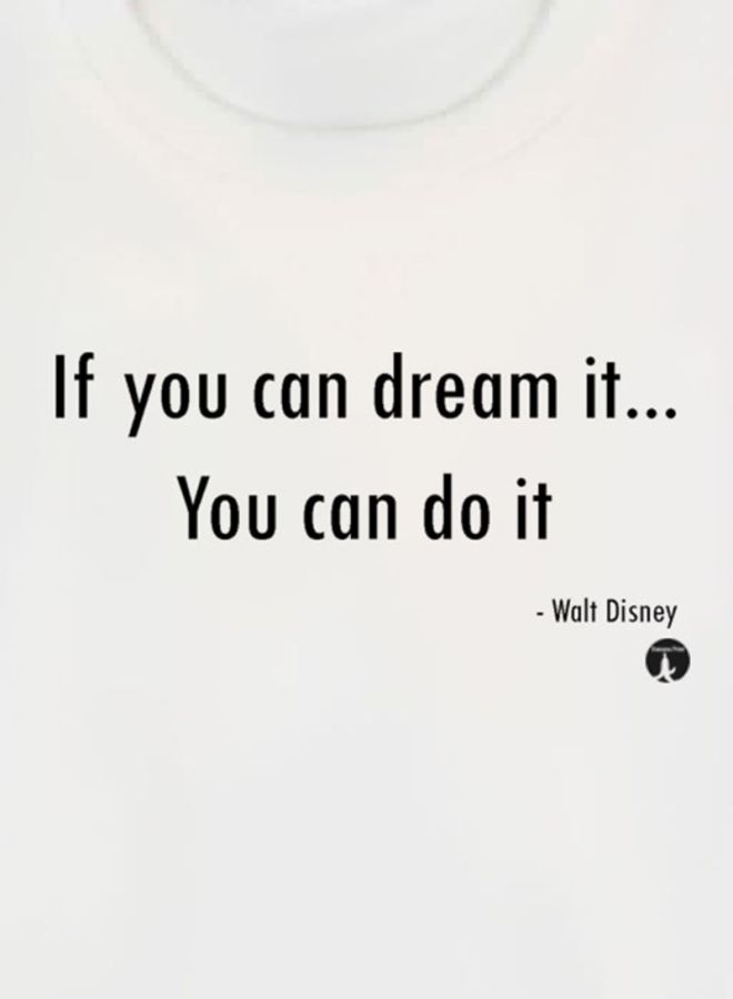 بي بي تيشيرت مطبوع عليه عبارات باللغة الإنجليزية أبيض/ أسود - Image 3