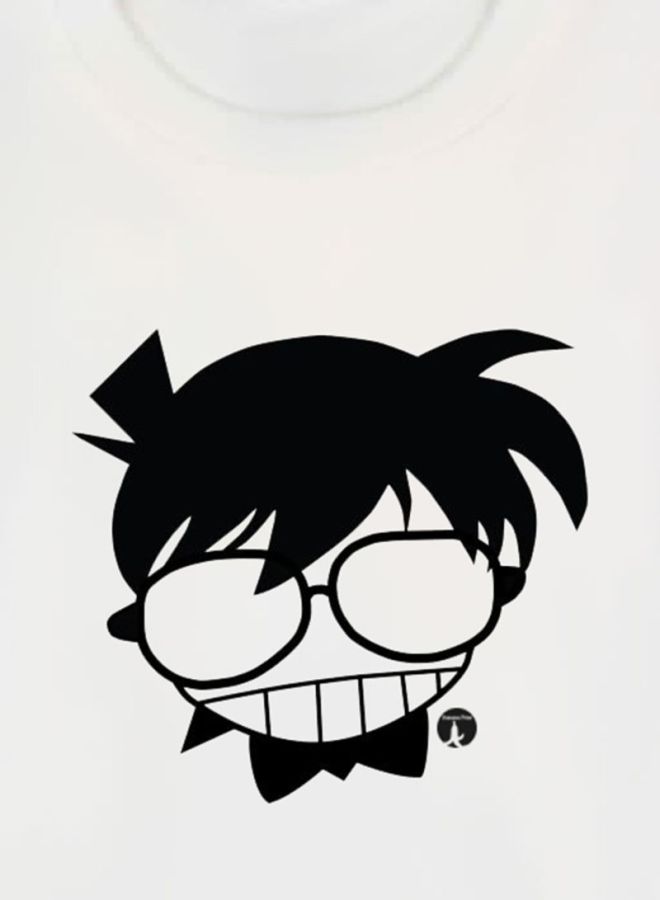 BP - The Anime Detective Conan Printed T-Shirt White/Black - Image 1