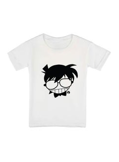 The Anime Detective Conan Printed T-Shirt White/Black