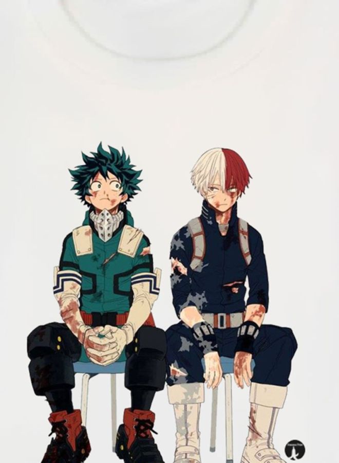 BP Anime My Hero Academia Printed T-Shirt White/Black/Blue - Image 3