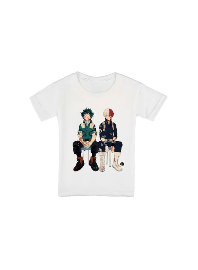 BP Anime My Hero Academia Printed T-Shirt White/Black/Blue - Image 1