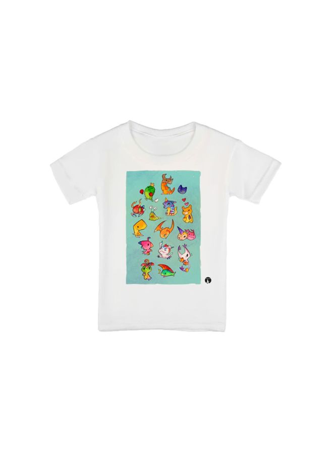 BP - The Anime Digimon Printed T-Shirt White/Yellow/Blue - Image 1