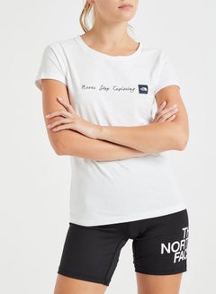THE NORTH FACE Never Stop Exploring T-Shirt White  - Image 1