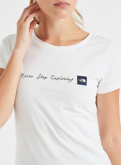 THE NORTH FACE Never Stop Exploring T-Shirt White  - Image 4