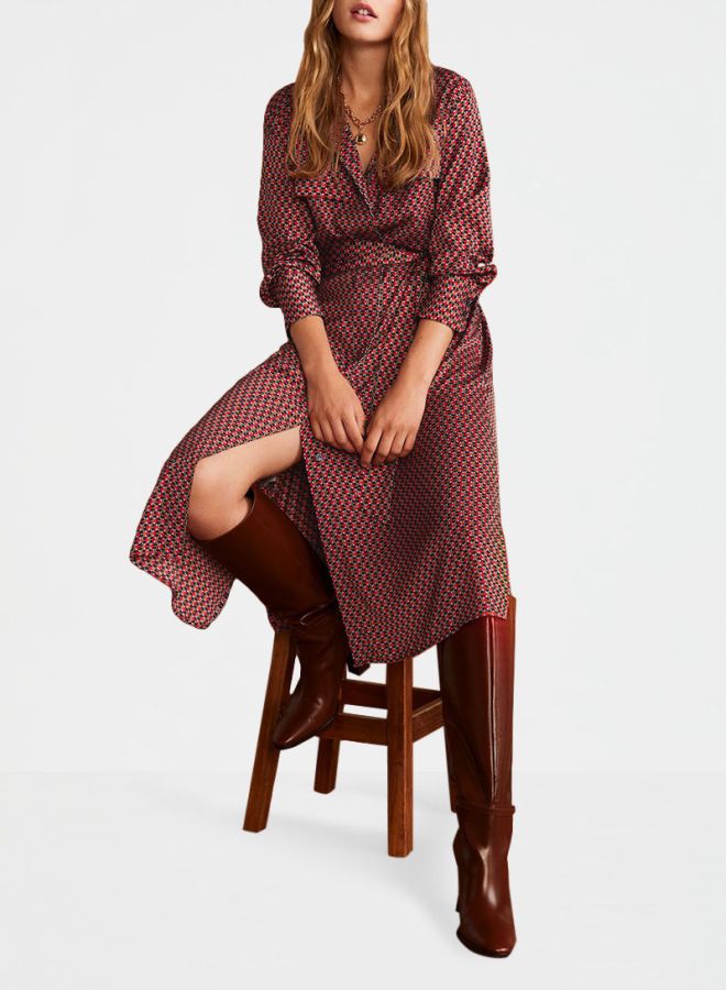 MANGO - Printed Shirt Dress Multicolour - Image 1