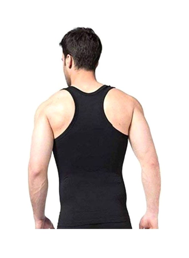 SLIM'N LIFT Cotton Round Neck Shapewear Black  - Image 2