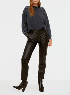 MANGO Shoulder Studded Sweater Grey  - Image 3