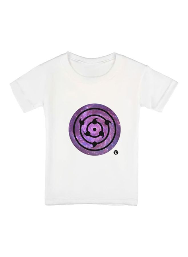 بي بي تيشيرت بطبعة مسلسل الرسوم المتحركة "Naruto" أبيض/بنفسجي - Image 1